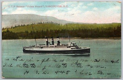 Steamship, G.T.P. Prince Rupert, Vancouver, British Columbia, European Import Co