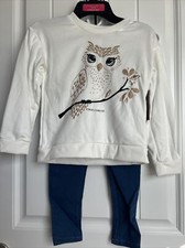 NEW NWT Vince Camuto Girls Size 6 Beautiful sparkly Owl Pant Set Outfit