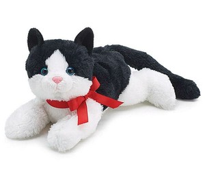 stuffed white cat