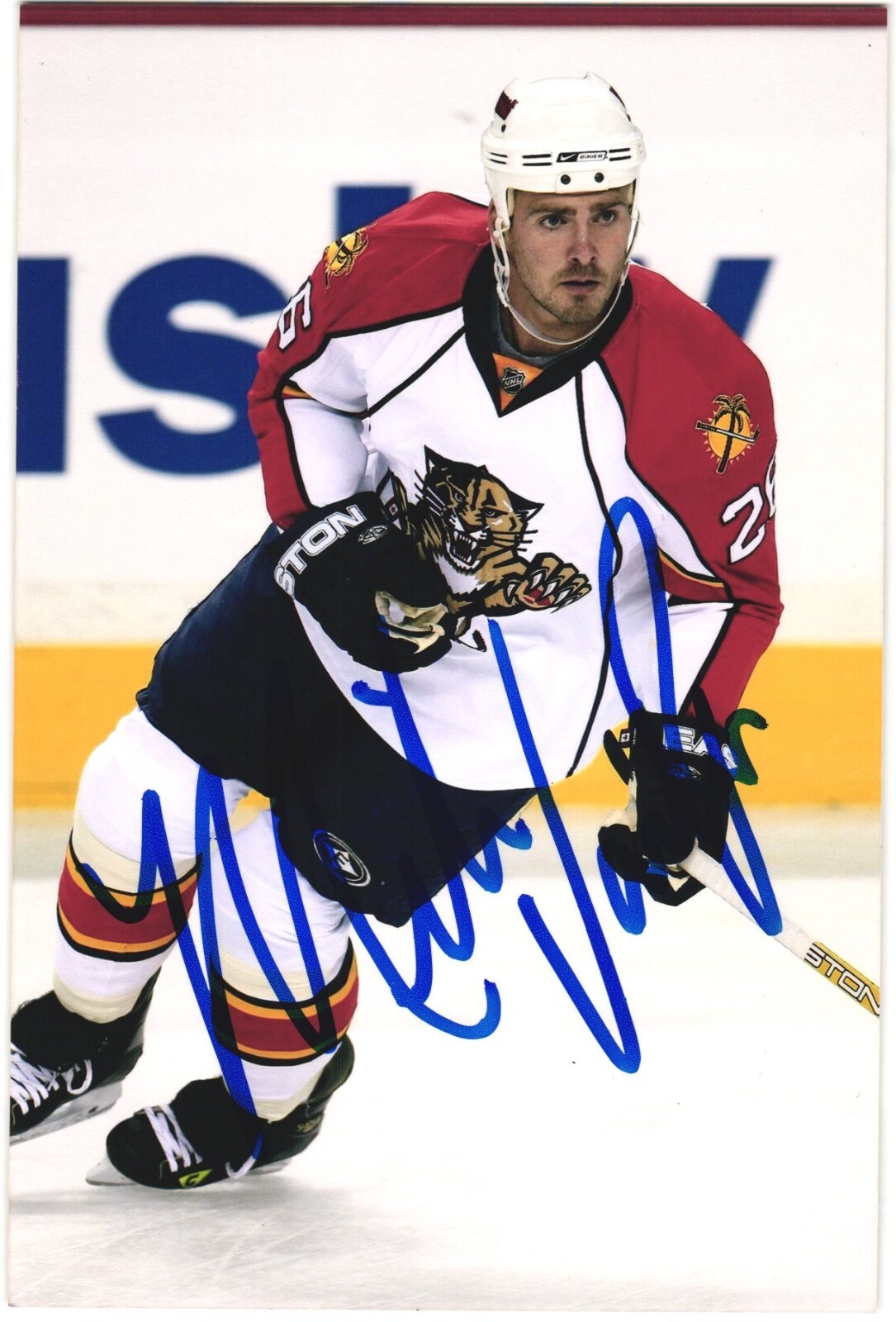 Mike Van Ryn Autographed 4x6 Color Photo Florida Panthers #26 White C