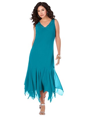Roamans Kleid mit Paillettenverzierung und Taschensaum - Übergröße 36 - neu ohne Etikett - UVP 70 £