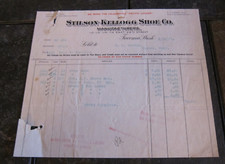 1907 Billhead Stilson Kellogg Shoe Co Tacoma Wa