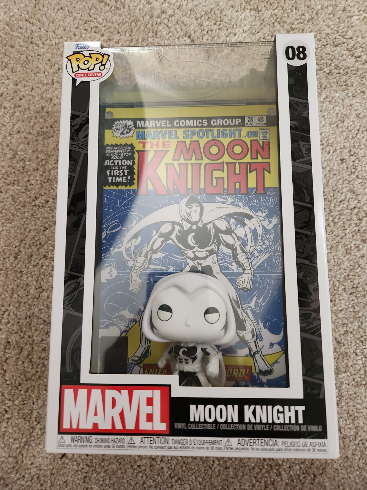 Funko Pop Marvel Moon Knight #08 Comic Cover with Protective Case