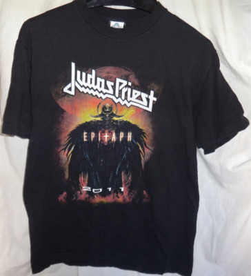 Judas Priest Epitaph Tour 2011 Concert Band Shirt Sz M Thin Lizzy Black Label So