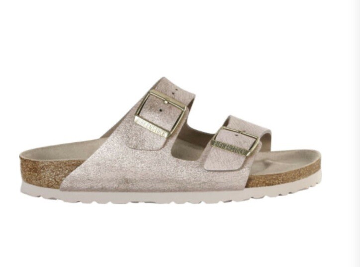 Birkenstock Arizona Women 41 US 10 Washed Metallic Rose Gold  display picture 1