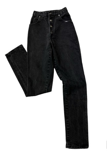 Vtg Ozark Mountain Bareback Black Jeans Women Size 3/4 Act 23 x 34 USA High Rise