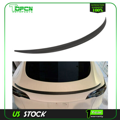 For Tesla Model 3 2017 2018-2023 Carbon Fiber Rear Trunk Lid Spoiler Wing