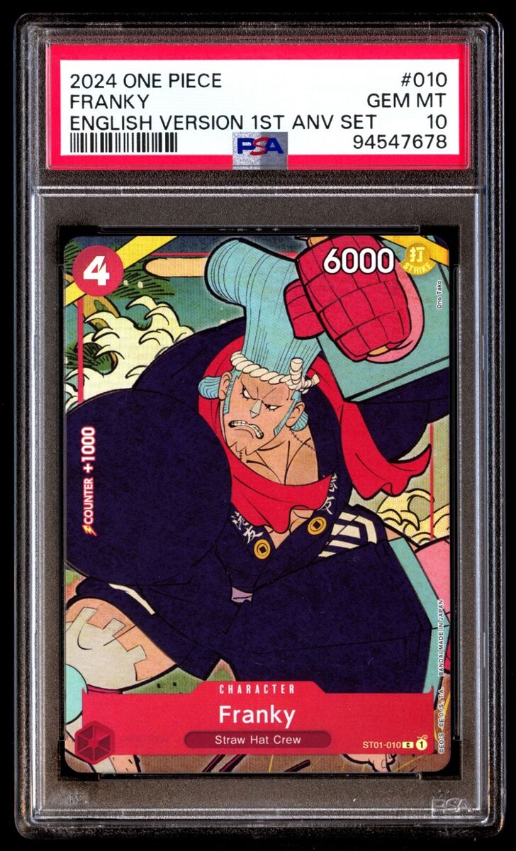 PSA 10 Gem Mint Franky ST01-010 English 1st Anniversary Set PSA 10 Gem Mint Franky ST01-010 English 1st Anniversary Set