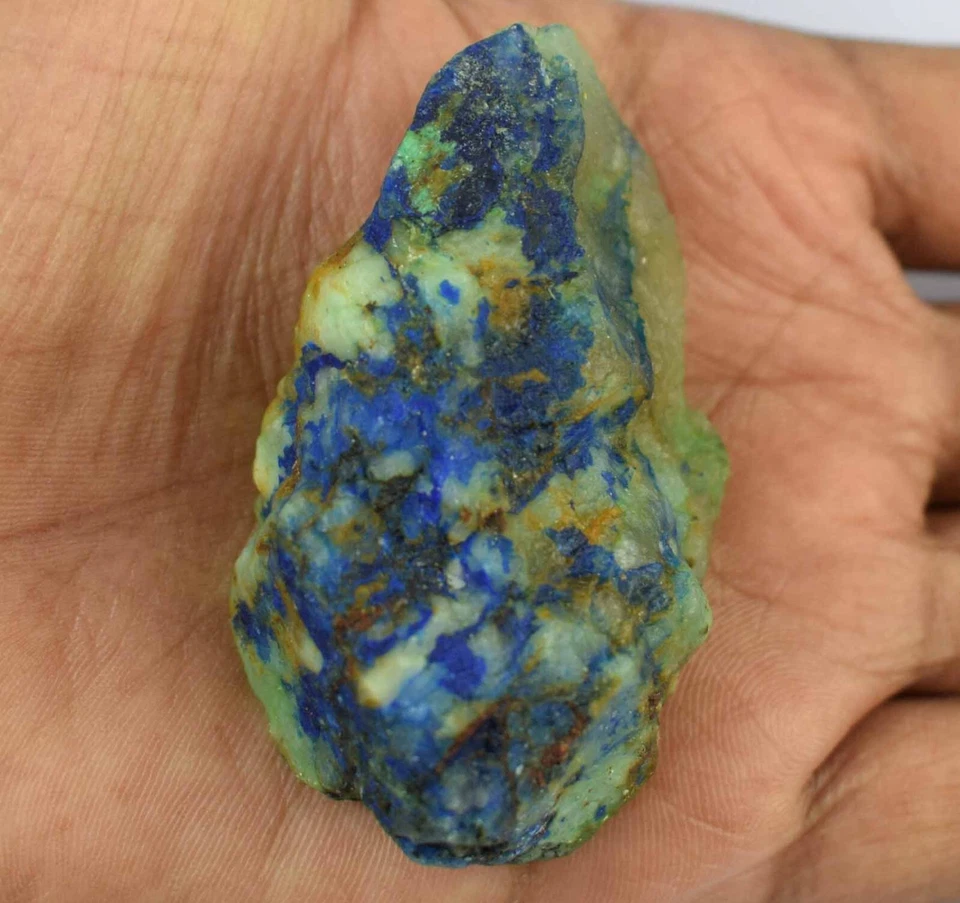 Azurita natural malaquita 186,45 quilates piedras preciosas curación áspera colección espécimen Foto 3 de 4