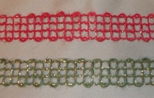 10 yards of WOVEN METALLIC JUTE BOX RIBBON 7/8" w your choice of 2 colors
