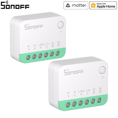 2x SONOFF MINIR4M WiFi Smart Home Licht Schalter Matter kompatibel APP Steuerung