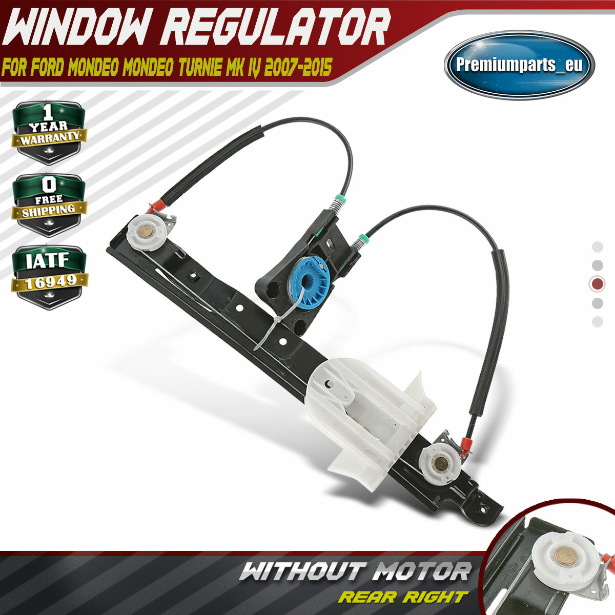 Ford OEM Window Regulator — BL1Z-7823200-AA, Fits 2007-2013 Expedition/Navigator Front Passenger Side - View #13