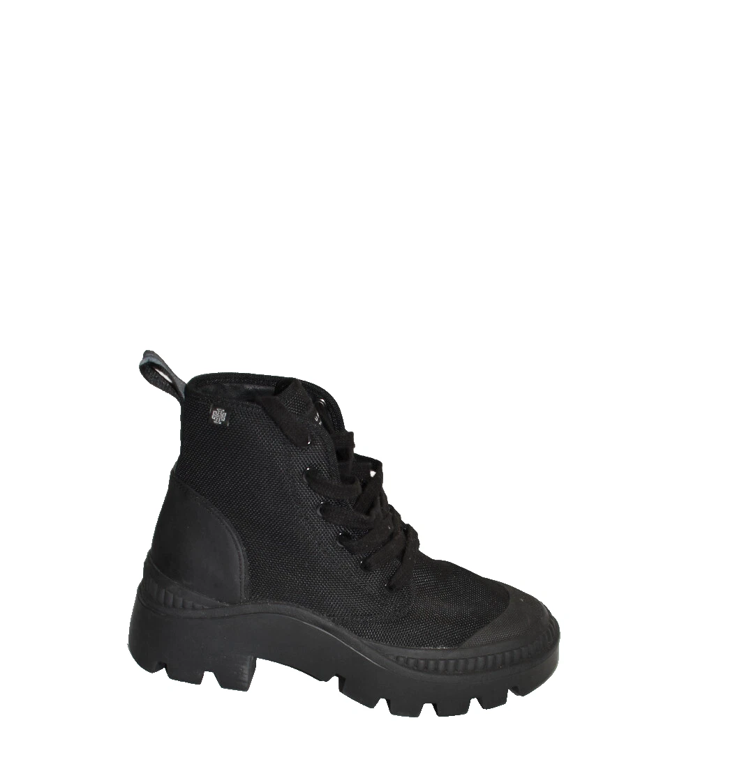 New! Tory Burch Camp Sneaker Ankle Boots Perfect Black Size 6 M DD486 141203