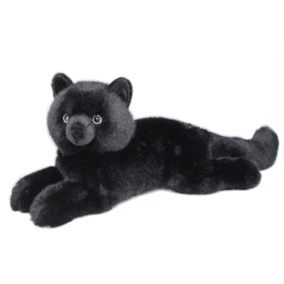 DOUGLAS CUDDLE TOYS Tug Kuscheltier Plüsch Katze schwarz liegend Plüschtier Stofftier 40 cm