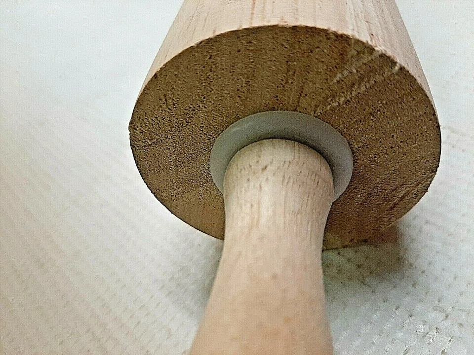 NEW Classic Hardwood Kitchen Rolling Pin 2⅜" Diameter 10¾" Roller 3⅝" Handles - Image 4 of 4