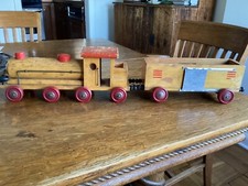 Vintage Brio Train Engine  Storage Car Wooden RARE Collectible