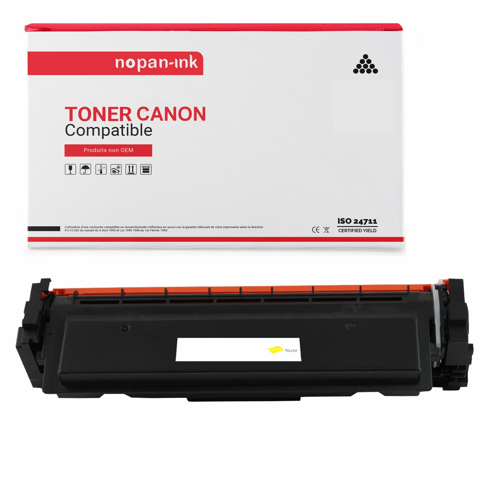 Fini les bavures avec le Toner 046 Y Jaune 1247C002 compatible Canon pour textes et images nets