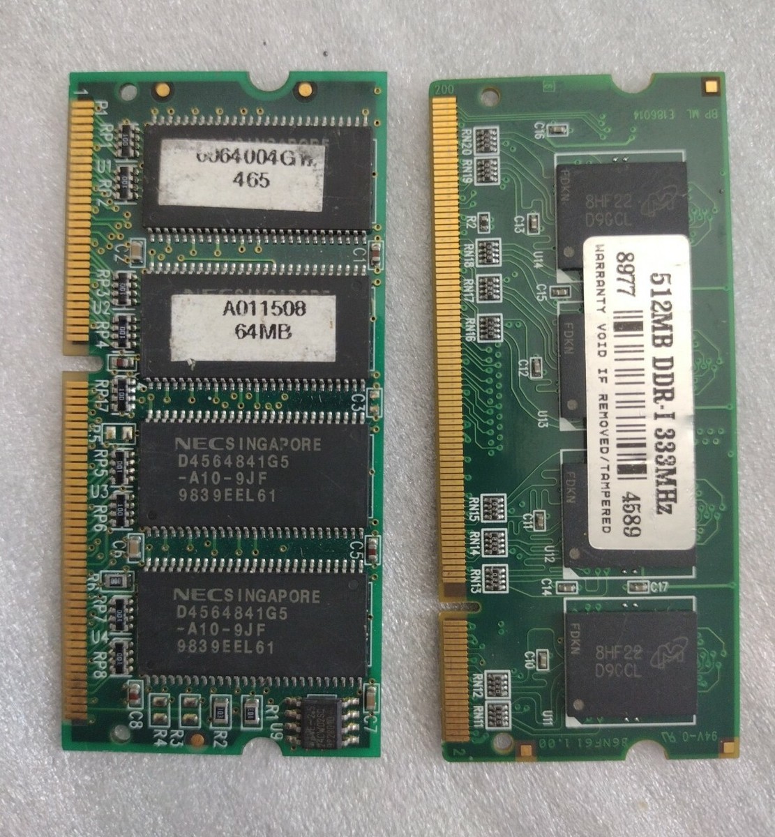 512MB DDR.1333MHz Laptop Memory RAM + 64MB A011508 laptop memory