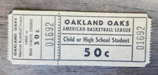 1961-62 Oakland Oaks American Basketball League ABL Un Used Ticket Stub