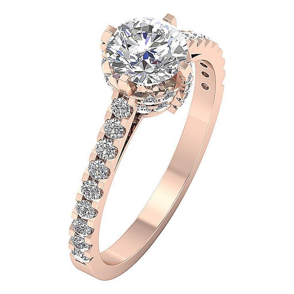 Solitaire Anniversary Ring Band VS1 F 1.75Carat Lab Grown Diamond 14K Solid Gold