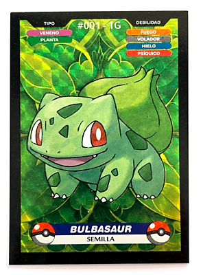 2025 POKEMON KANTO CREALASER TCG Card #001 BULBASAUR Peru Edition