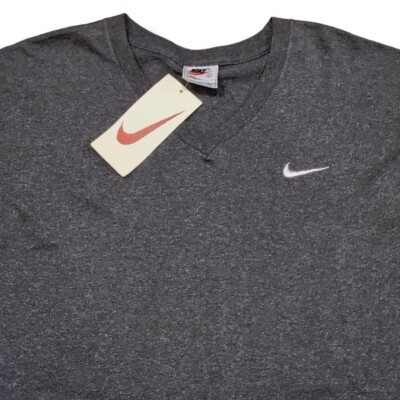 NIKE 90sTシャツ dead stock vintage NWT Vintage NIKE DEADSTOCK 90's GRAY VNECK SHIRT L LARGE | eBay
