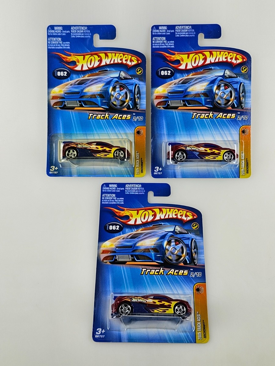 3x Lot Backdraft Back Draft #062 2005 Track Aces 2/10 Red/Blue