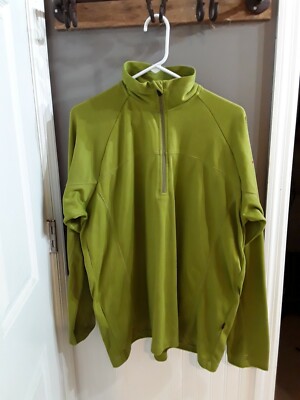Aigle Actimum Men's 1/4 Zip  Pullover green sz XL GUC  FAST SHIP  