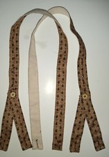 Civil War Handsewn Suspender Confederate Union TAN BLUE 100 Cotton