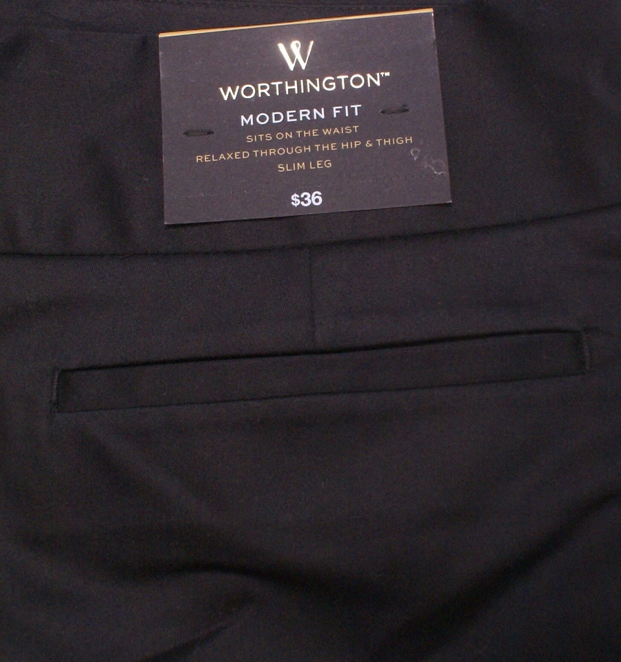 Worthington шорты женщин черный современный крой тонкий ноги, размер 18, талия 40», новый $36 - Изображение 3 из 3