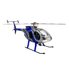 Roban RTF 470 Size MD500E 4 blades RC Helicopter GJIVE Blue Hughes GPS Model