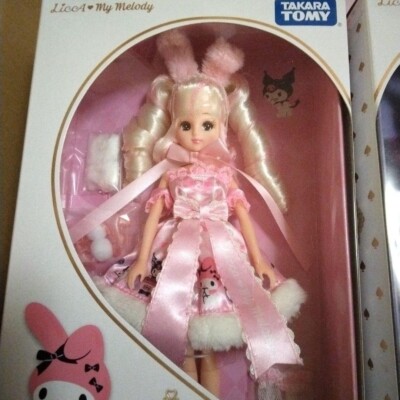 Licca-chan Doll Kuromi My Melody Set Sanrio Takara Tomy Gothic