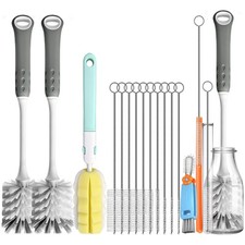 14Pcs Bottle Brush Cleaner Set, Long Handle Bottle Brushes, Sponge Brushes, 3...