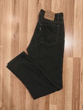 Vintage 1990s Levi's 941 Dark Green Straight Leg Corduroy Pants USA Women's