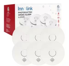 Inn Link IL09SM 6-Pack Photoelectric Smoke Alarm 