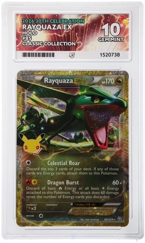 Rayquaza EX 85/124 | 30th Celebration Anniversary | ACE 10 | Pokemon TCG