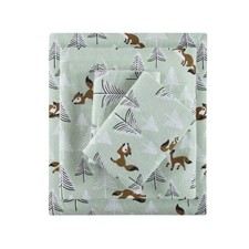 Intelligent Design Cotton Flannel Animal/Stars Twin Sheet Set: Cozy  Warm