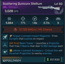 Borderlands 4 ⭐STELLIUM SHOTGUN ⭐INCENDIARY⭐TORGUE IMPACT⭐BEAM TOSSOR⭐JAKOBS