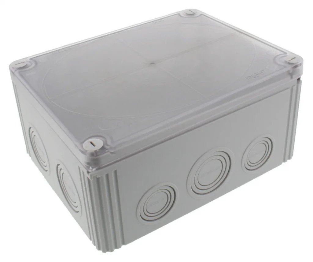 Wiska Combi Junction Box Grey 1610 200x160x94mm Grey/Clear No Terminals 10110737