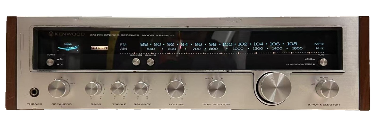 Vintage Kenwood KR-3600, 22W AM/FM Stereo Receiver, 1976, Pro