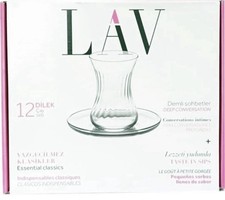 LAV 12tlg. türkische Teegläser mit Untertassen Cay Bardağı Seti