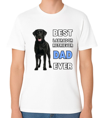 Lustiges T-Shirt Bester schwarzer Labrador Retriever Papa aller Zeiten Hundeliebhaber Geschenk Vater Shirt