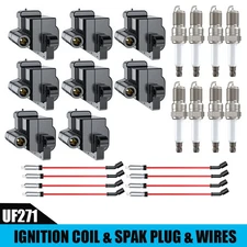8X Ignition Coil w/ Spark Plug Wire For 2000-2006 Chevrolet TahoeE