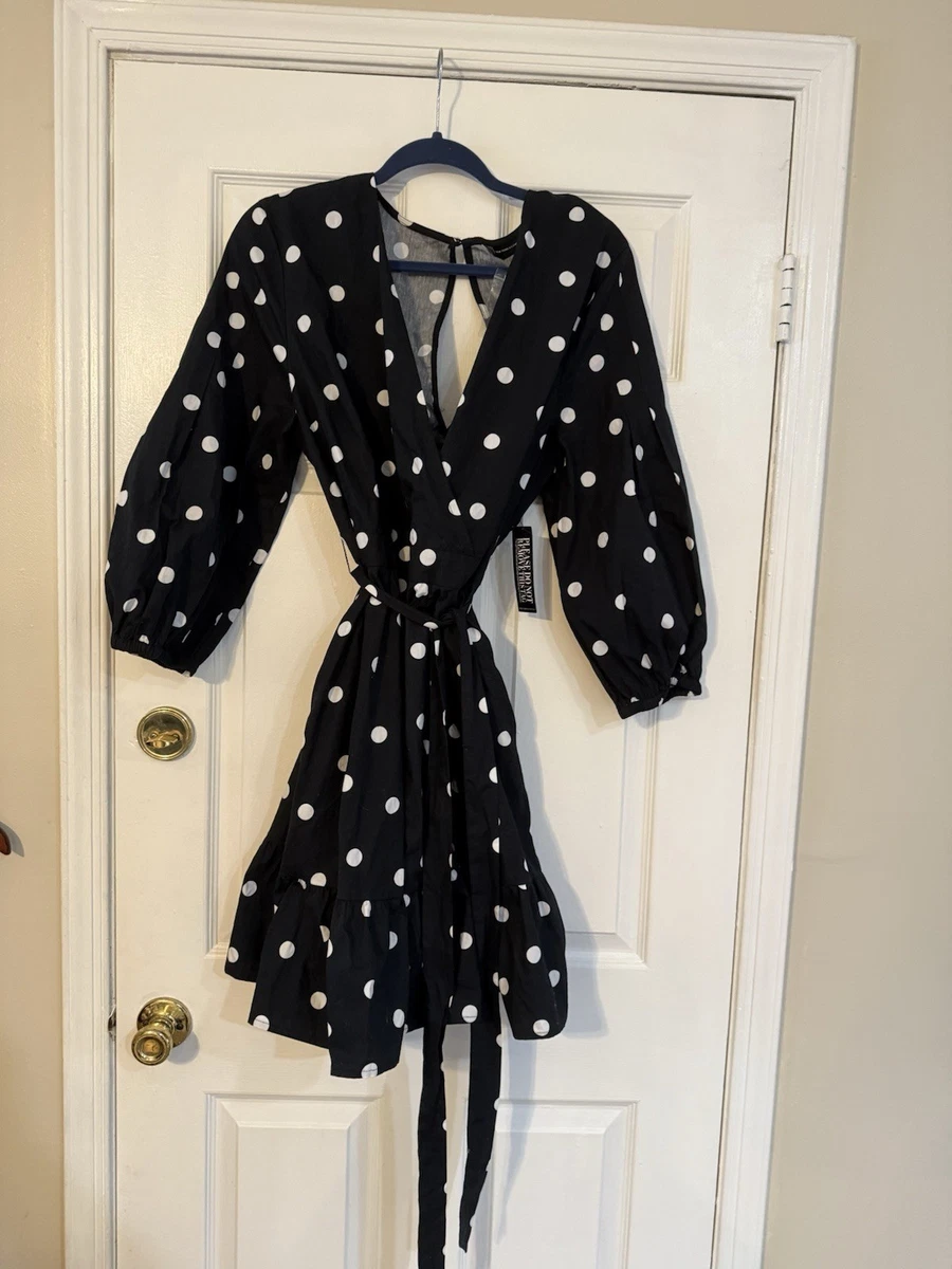 white christmas dresses Button-Accent Cotton Fit and Flare Dress main image 1