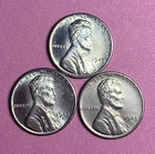 1943 P D S **High Grade UNC** Steel Wheat Head Lincoln Cent 3 Coin Set