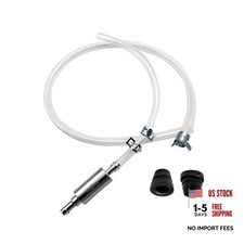 Brake Bleeder Hose One Way Check Valve Universal Car Hose Cap Silver