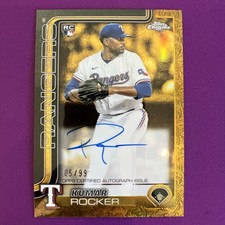 2025 Topps Chrome Gilded Kumar Rocker #CGA-KR RC Auto Gold Refractor /99