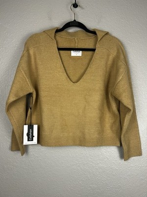 Callahan Knit Wear V Neck Long Sleeve Soft Tan Sweater Neutral Basics Size Small