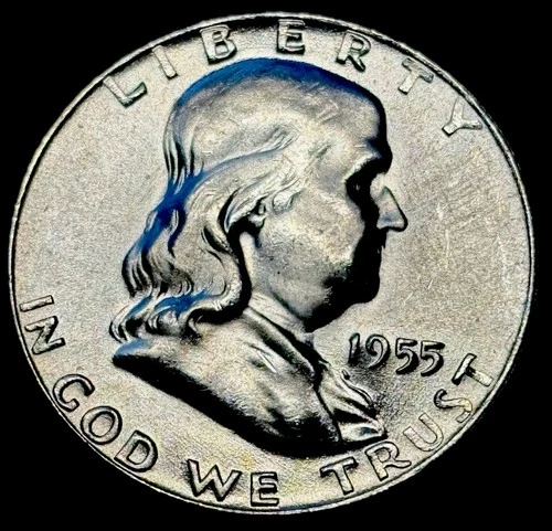 Uncirculated Gem 1955 Bugs Bunny Philadelphia Mint Silver Franklin Half Dollar