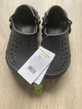 Crocs Echo Clog K Black Kids Size j1 Slip On Casual Sandal Size 1